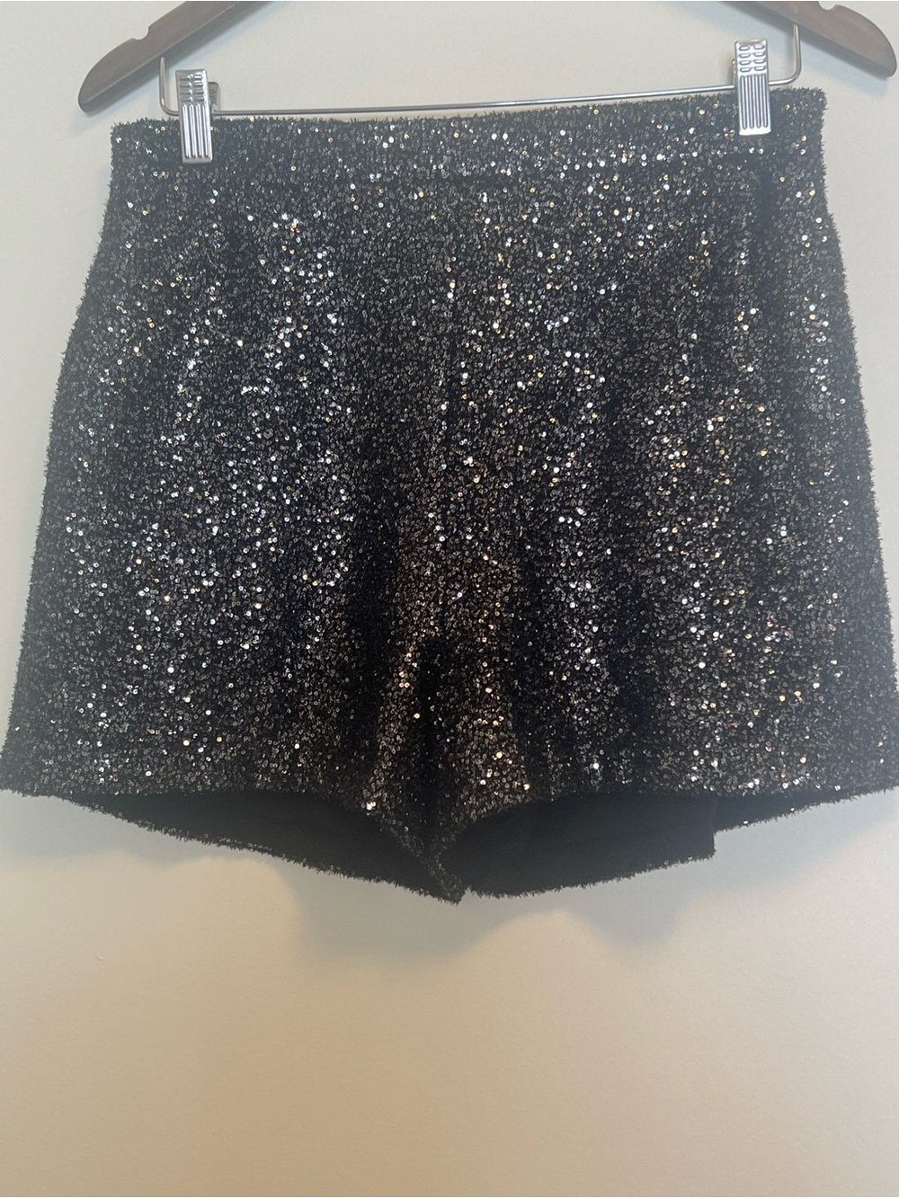 DECJUBA Black Sequin High Waist Women’s Shorts
